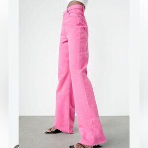 Zara High Rise Pink Jeans